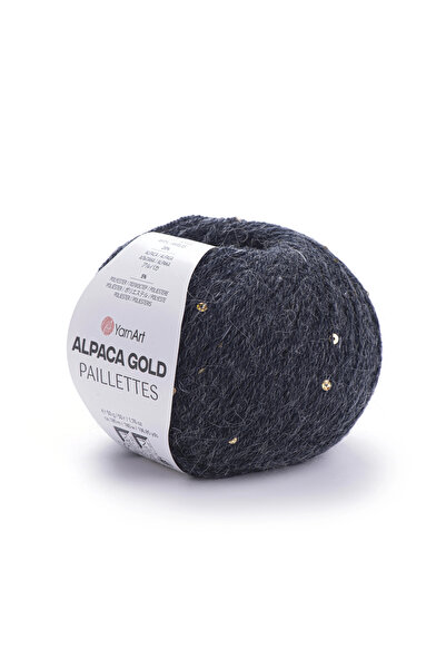 Yarnart Alpaca Gold Paillettes Black Hand Knitting Yarn 9314