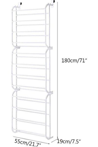 GENERAL IN.HOUSE Over The Door Shoe Rack,foldable Space Saver Shoe Storage Sh...