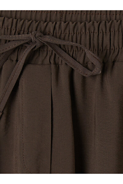LC Waikiki Brown Elastic Waist Women's Trousers
