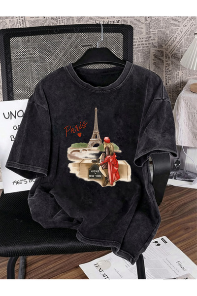 Prekarya design Unisex Oversize Vintage Washed Street Style Street Fashion Co...