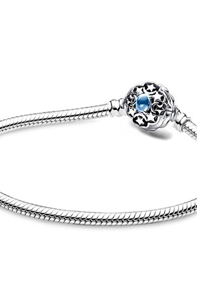 VeeShop Silver plated bracelet, cloud-shaped clasp, with stars, crescents and...