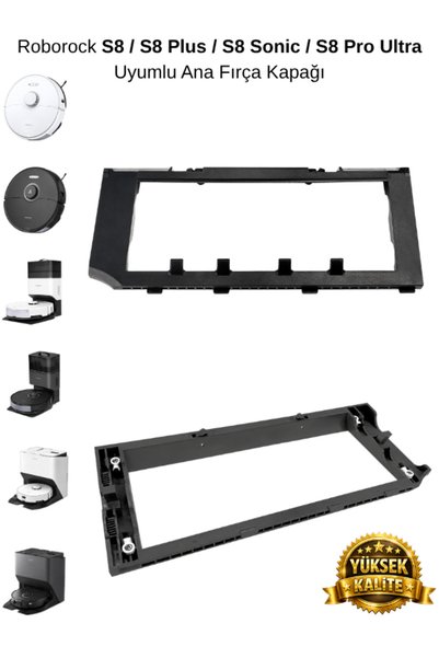 Roborock S8 / S8 Plus / S8 Sonic / S8 Pro Ultra Robot Süpürge Uyumlu Siyah An...