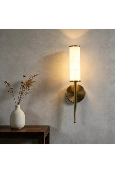HAMER أبليك حائط زيتي LED – قزاز ثلجي – 3 ألوان إضاءة