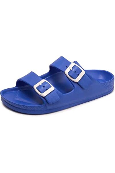 FUNKYMONKEY Women's Comfort Slides Double Buckle Adjustable EVA Flat Sandals ...