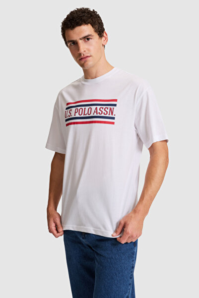 U.S. Polo Assn. Men's White Comfort Fit Crew Neck T-Shirt 50327191-Vr013