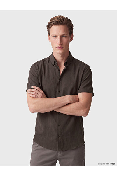 LC Waikiki Ανδρικό πουκάμισο με υφή NEVAVM Regular Fit με διαφορά στην εμφάνιση