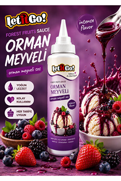 LET IT GO ORMAN MEYVELİ AROMALI SOS 300 GR *WAFFLE* KREP*PANKEK* TRİLİÇE SOSU