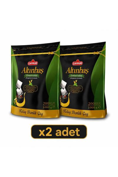 Çaykur Altınbaş Bergamot Tea Bags 200 Pieces 1kg X2 Pieces
