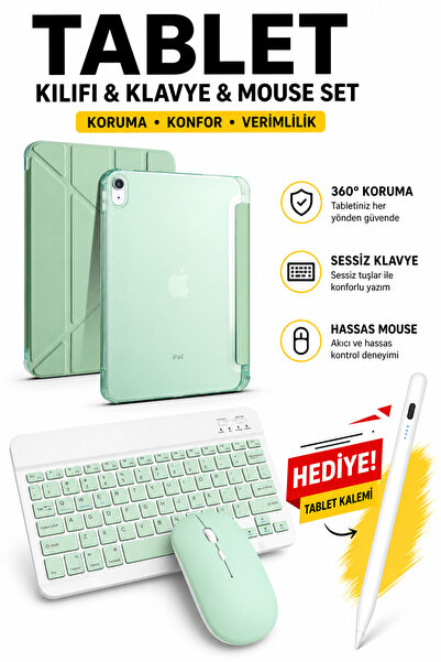 Rabbit Tech iPad Air 11 M4 (2026) Uyumlu Siyah Standlı Kılıf + Tablet Kalemi ...