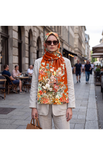 LA BOUTIQUE شال من السلسلة الخاصة 1853-12 - 70×190