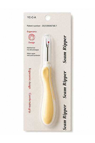 TEXART Art of Sewing Ergonomik Saplı İlik ve İplik Sökücü (Seam Ripper) Sarı ...