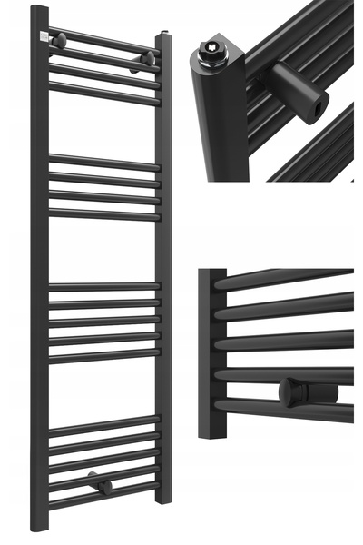Granitan Radiator Baie Puerto, 120x40 cm, Negru, Otel, 459 W