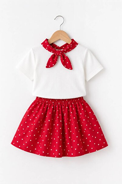 Miniminnakkidswear Devojčički šal, prugasta suknja i set majica za uzrast od ...