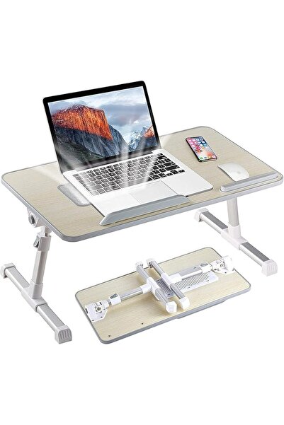 GENERAL PSKIES Laptop Desk for Bed, Adjustable Laptop Bed Tray Table, Portabl...