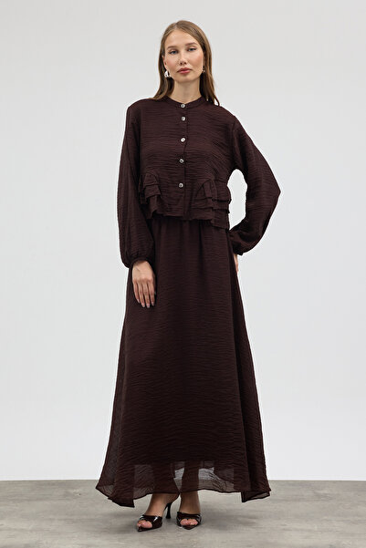 VAVİNOR Mia Skirted Suit - Brown