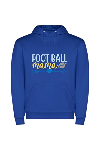 iLovePrints Mama's Superbowl Winning Shot Φούτερ με κουκούλα σε χρώμα Μπλε