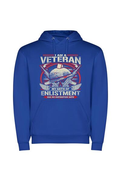 iLovePrints Proud Veteran's Glamorous Declaration Φούτερ με κουκούλα σε χρώμα...
