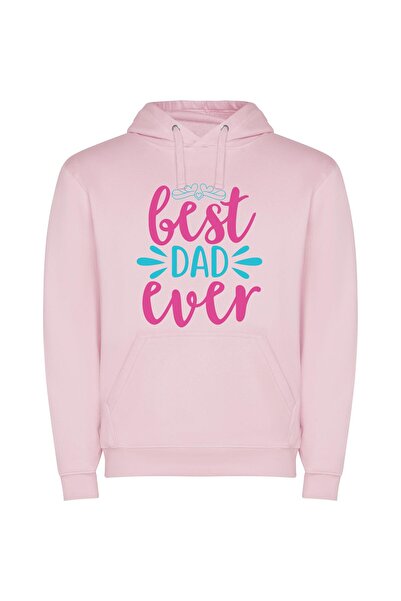 iLovePrints Dad-perfect Typography Bliss Φούτερ με κουκούλα σε χρώμα Ροζ