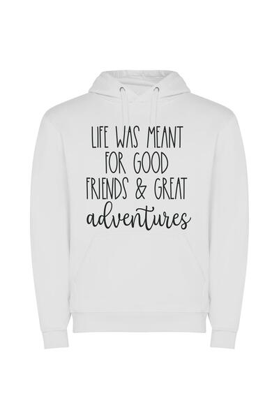 iLovePrints Boundless Adventures, Lifelong Friends Φούτερ με κουκούλα σε χρώμ...