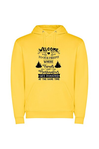 iLovePrints Revamped Toaster Delights Φούτερ με κουκούλα σε χρώμα Κίτρινο