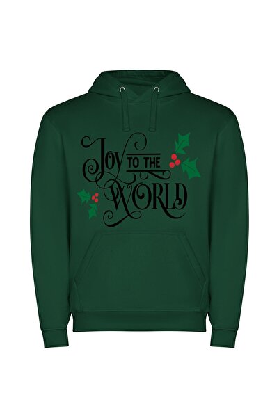 iLovePrints Holly Joy Sign: CotW Φούτερ με κουκούλα σε χρώμα Πράσινο