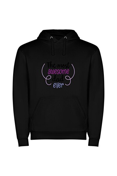 iLovePrints Dad Bod: Ultimate Awesomeness Φούτερ με κουκούλα σε χρώμα Μαύρο