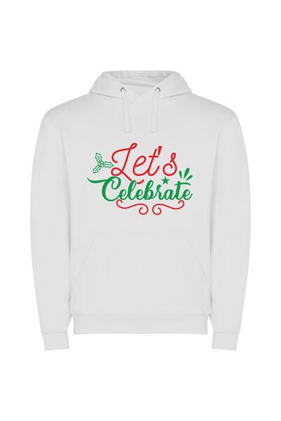 iLovePrints Colorful Adobe Celebration Φούτερ με κουκούλα σε χρώμα Λευκό
