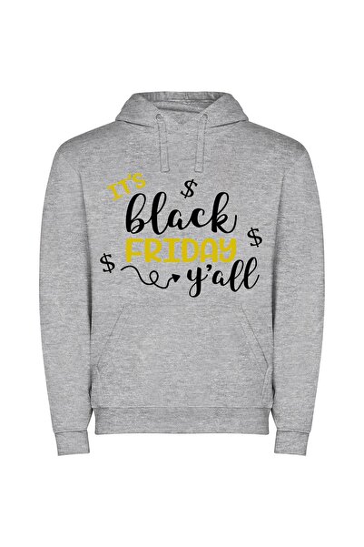 iLovePrints Black Friday Chic Deals Φούτερ με κουκούλα σε χρώμα Γκρι