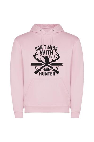 iLovePrints Wilderness Hunter Tee Φούτερ με κουκούλα σε χρώμα Ροζ
