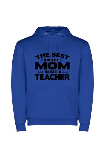 iLovePrints Mom, the Master Educator Φούτερ με κουκούλα σε χρώμα Μπλε
