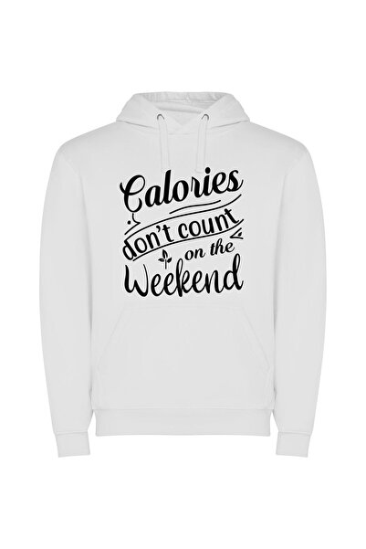 iLovePrints Weekend Indulgence Fitness Fiesta Φούτερ με κουκούλα σε χρώμα Λευκό