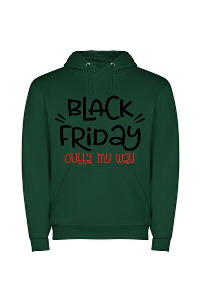 iLovePrints Fierce Black Friday Fashion Φούτερ με κουκούλα σε χρώμα Πράσινο