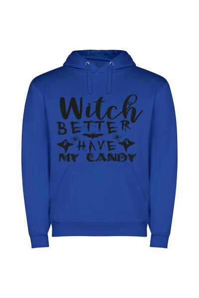 iLovePrints Candy Coated Witchery Φούτερ με κουκούλα σε χρώμα Μπλε
