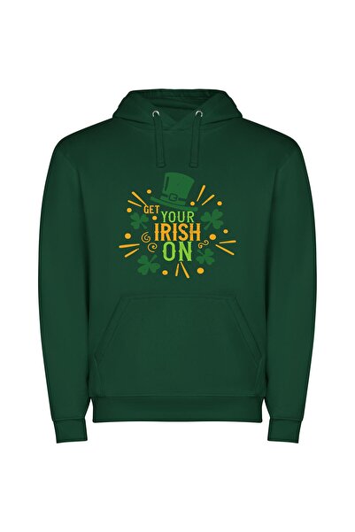 iLovePrints Irish Youtuber's Lucky Charm Φούτερ με κουκούλα σε χρώμα Πράσινο