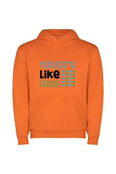 iLovePrints Daddy's Dapper Definition Φούτερ με κουκούλα σε χρώμα Πορτοκαλί