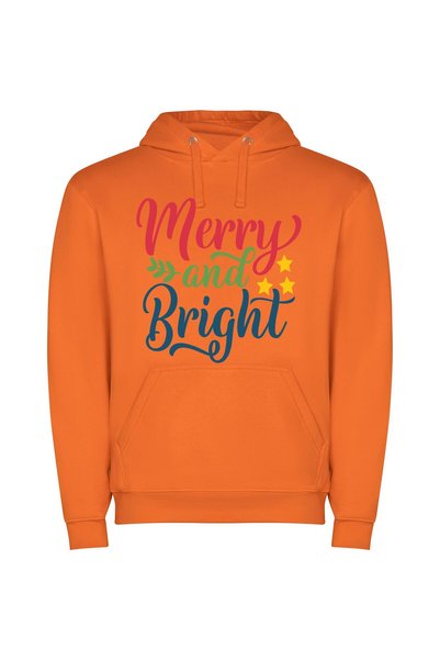 iLovePrints Festive Starry Greetings Φούτερ με κουκούλα σε χρώμα Πορτοκαλί