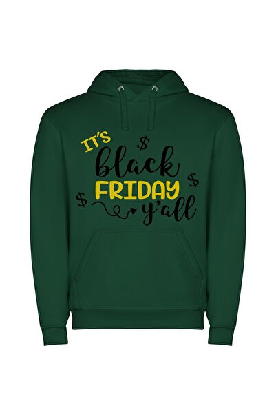 iLovePrints Black Friday Chic Deals Φούτερ με κουκούλα σε χρώμα Πράσινο
