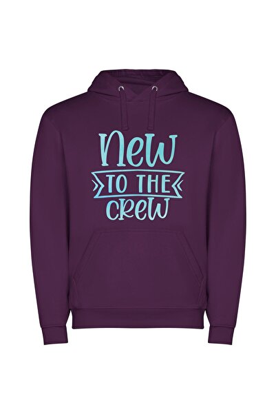 iLovePrints Embarking on New Horizons Φούτερ με κουκούλα σε χρώμα Μωβ