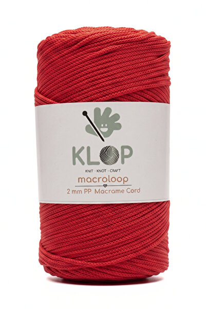 KLOP Polyester Makrome İp 2 mm 200 Gramı 2 mm - 230 M Supla İp Ve Çanta İpliğ...