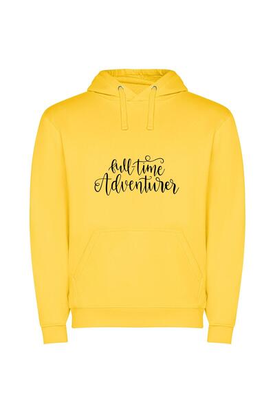 iLovePrints Adventurous Time Explorer Φούτερ με κουκούλα σε χρώμα Κίτρινο