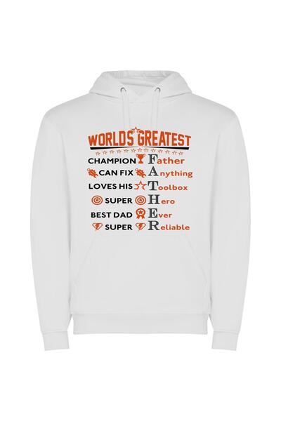 iLovePrints World's Greatest Extravaganza Φούτερ με κουκούλα σε χρώμα Λευκό