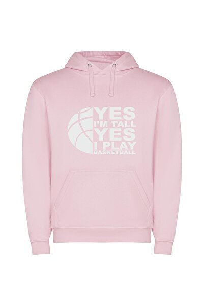 iLovePrints Tall Ball: Elegant Elevation Φούτερ με κουκούλα σε χρώμα Ροζ