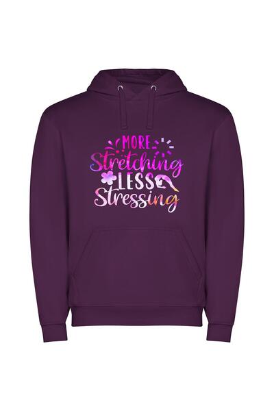iLovePrints Serenity in Stretching Φούτερ με κουκούλα σε χρώμα Μωβ