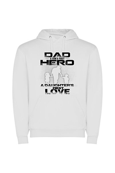 iLovePrints Monochrome Heroic Portrait: 9/11 Φούτερ με κουκούλα σε χρώμα Λευκό