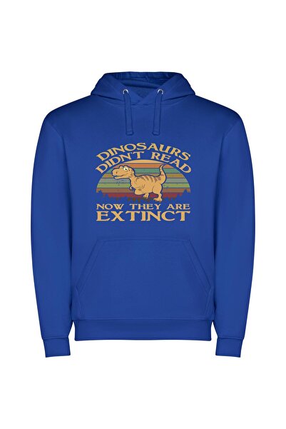 iLovePrints Fashionably Extinct: Literary Dinosaurs! Φούτερ με κουκούλα σε χρ...