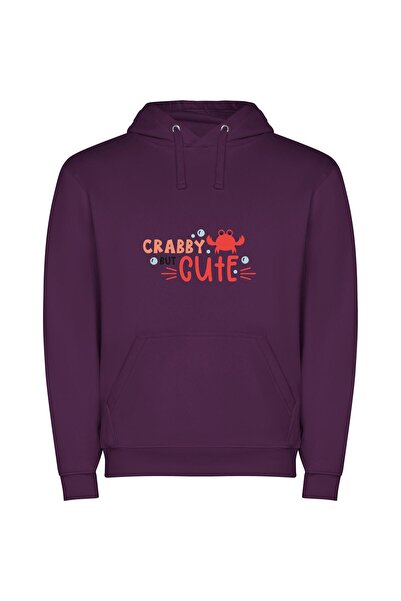 iLovePrints Crabcore Cutie Collection Φούτερ με κουκούλα σε χρώμα Μωβ
