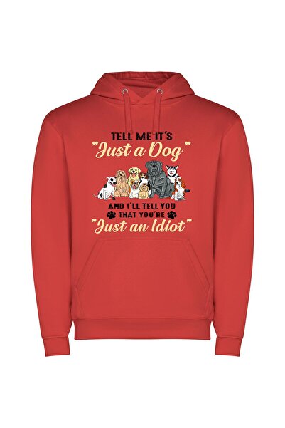 iLovePrints Furry Friends Follies Φούτερ με κουκούλα σε χρώμα Κόκκινο