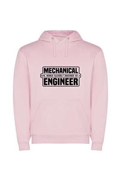 iLovePrints Mechanical Design Maestro Φούτερ με κουκούλα σε χρώμα Ροζ
