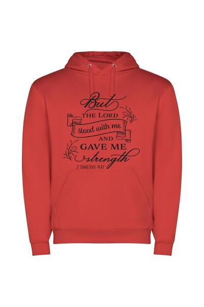 iLovePrints Lords Strength: Weary Inspired Φούτερ με κουκούλα σε χρώμα Κόκκινο
