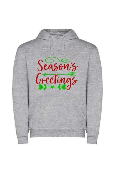 iLovePrints Festive 2015 Greetings Φούτερ με κουκούλα σε χρώμα Γκρι